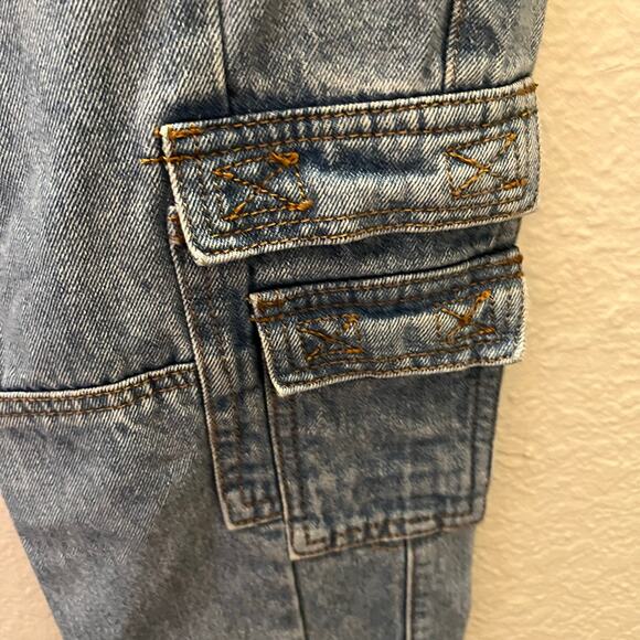 Lioness Stacey Cargo Jeans Size S High Rise Utility Denim Y2K Grunge Streetwear - Picture 8 of 8